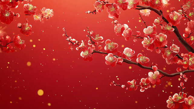 梅花舞台背景
