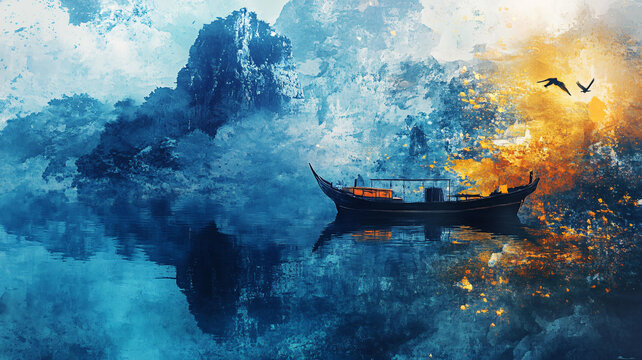 梦幻的小舟
