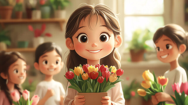学生送花给老师