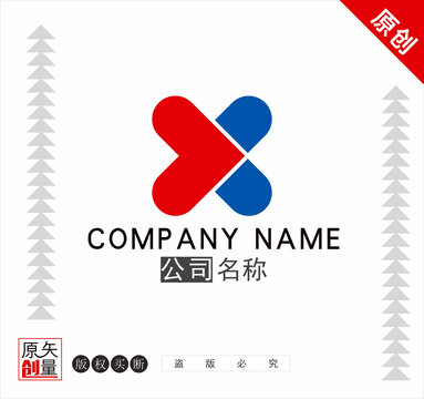 X字母logo