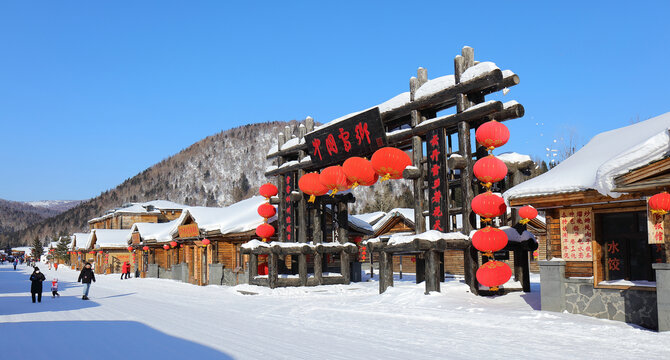 雪乡全景图
