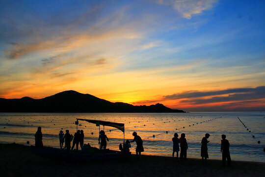 海边夕阳
