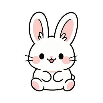 矢量卡通小白兔