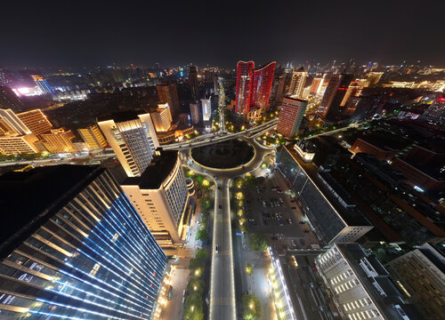 南昌老福山街心花园夜景