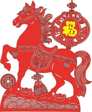 马上有福摆件