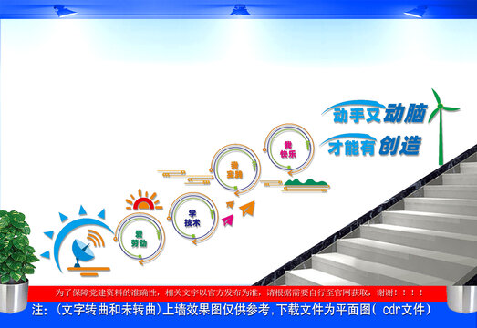 学校教育楼梯文化墙