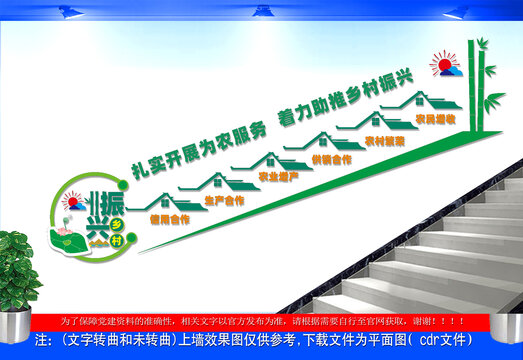 发展现代农业楼梯文化墙