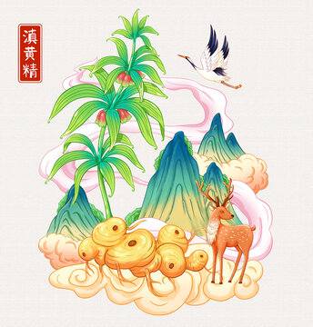 滇黄精插画包装