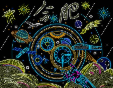 灯饰画源文件楼体亮化灯光美陈合肥科技发展