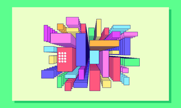 黄底3d抽象矢量背景