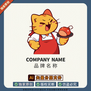 猫咪美食美食潮牌LOGO标志05