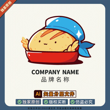 LOGO标志品牌大使插图美食面包店冰箱贴