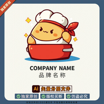 美食IP形象大使图案面包店LOGO标志