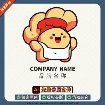 面包店LOGOIP形象大使标志插图美食