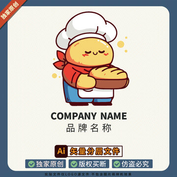 IP形象大使美食面包店LOGO标志