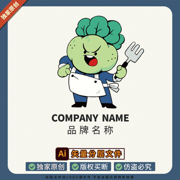 LOGO标志蔬菜店铺形象大使美食插图
