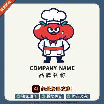 美食形象大使LOGO标志文创蔬菜