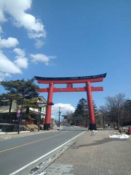 日本鸟居神社古建筑旅游摄影旅行