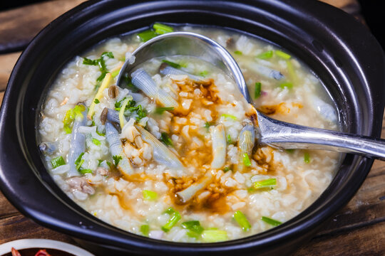 沙虫粥海鲜粥