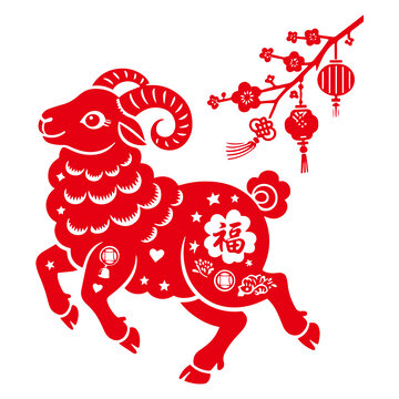 羊剪纸