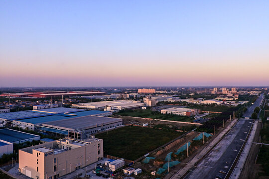 城市黄昏