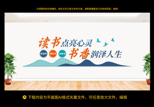 阅览室文化墙