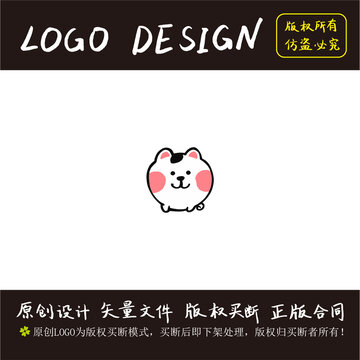 涂鸦小熊兔logo设计