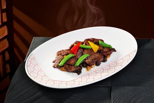 兰豆炒牛肉