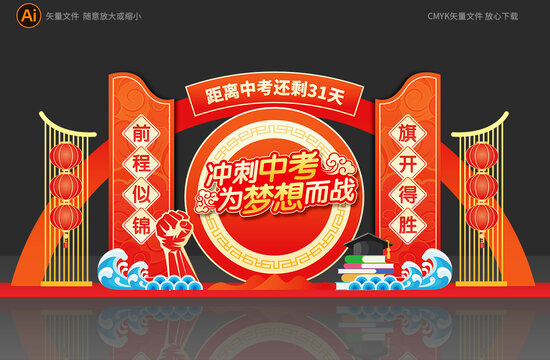 中考美陈布置