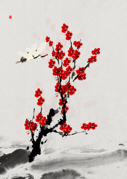 水墨梅花