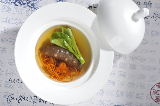 虫草花炖辽参