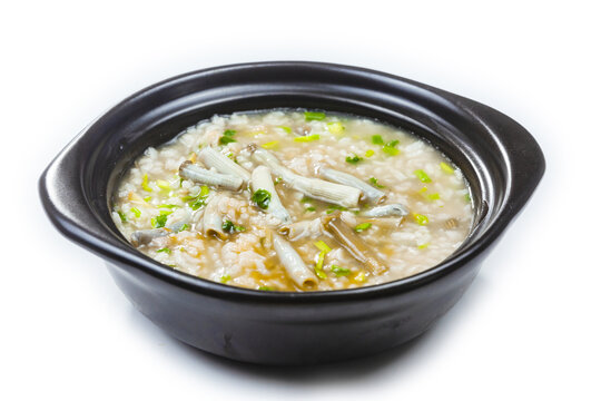 沙虫粥泥虫粥海鲜粥