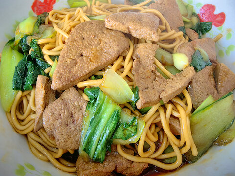 青菜猪肝面