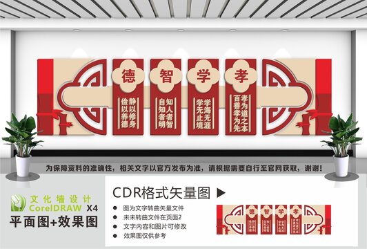德智学孝文化墙