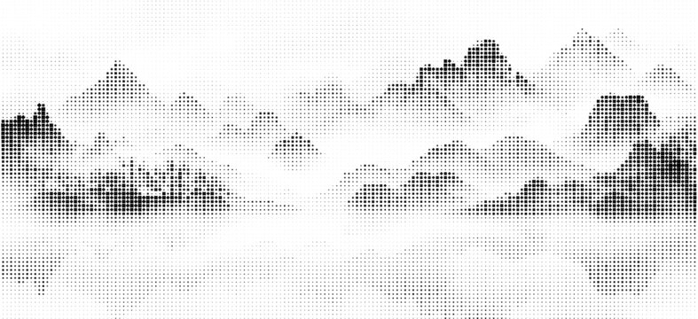 点状几何中式山水镂空