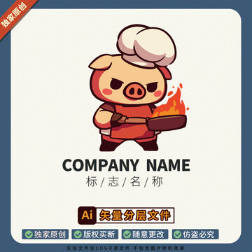 网红餐饮店食品店LOGO标志形象大使