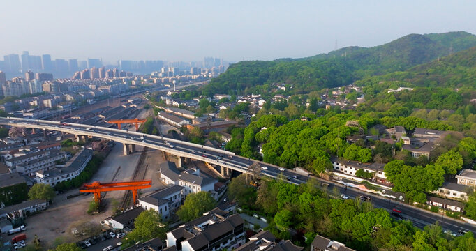 杭州上城区馒头山社区历史街区航拍