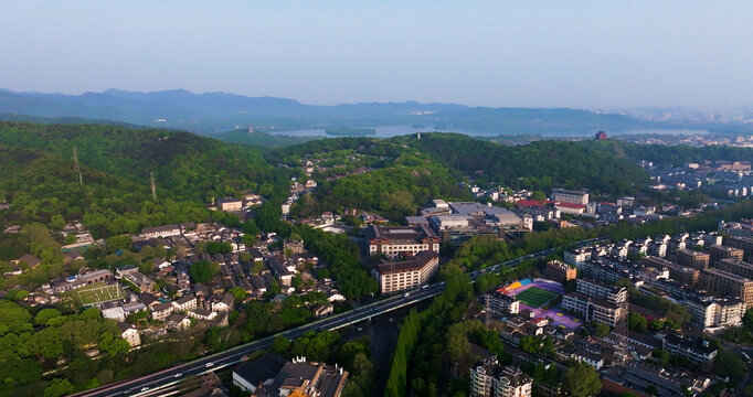 杭州上城区馒头山社区历史街区航拍