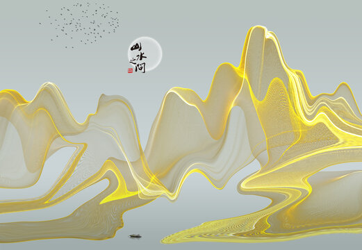 抽象画水墨画