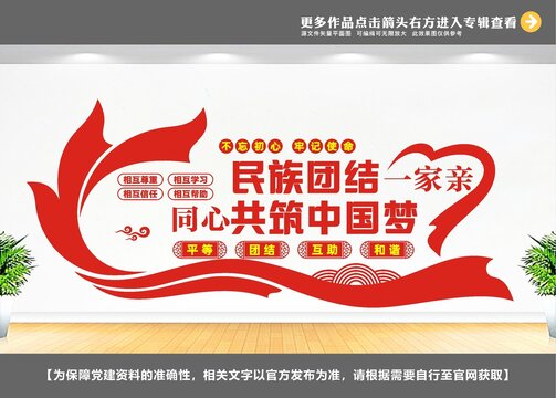 共筑中国梦党建文化墙