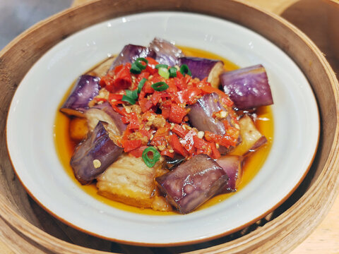 肉末蒸茄子