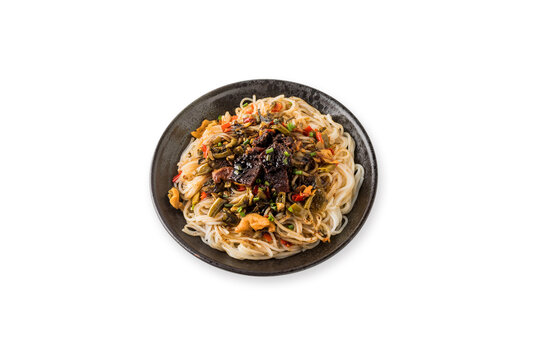 麻辣牛肉干拌米粉