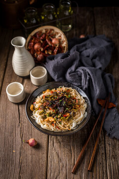 麻辣牛肉干拌米粉
