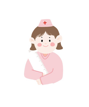 女护士劳动者插画