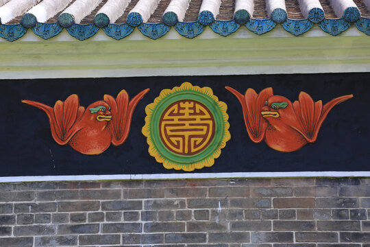 祠堂万福蝙蝠纹