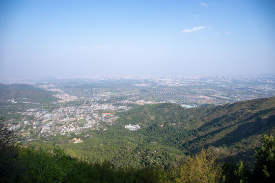 北京香山公园俯拍景色