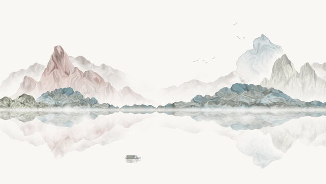 新中式写意山水画