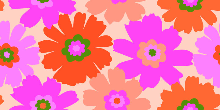 红橙花朵