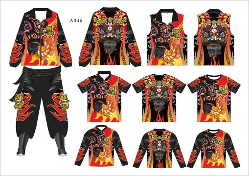 酷炫醒狮主题服饰