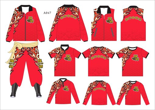 国潮醒狮风服装